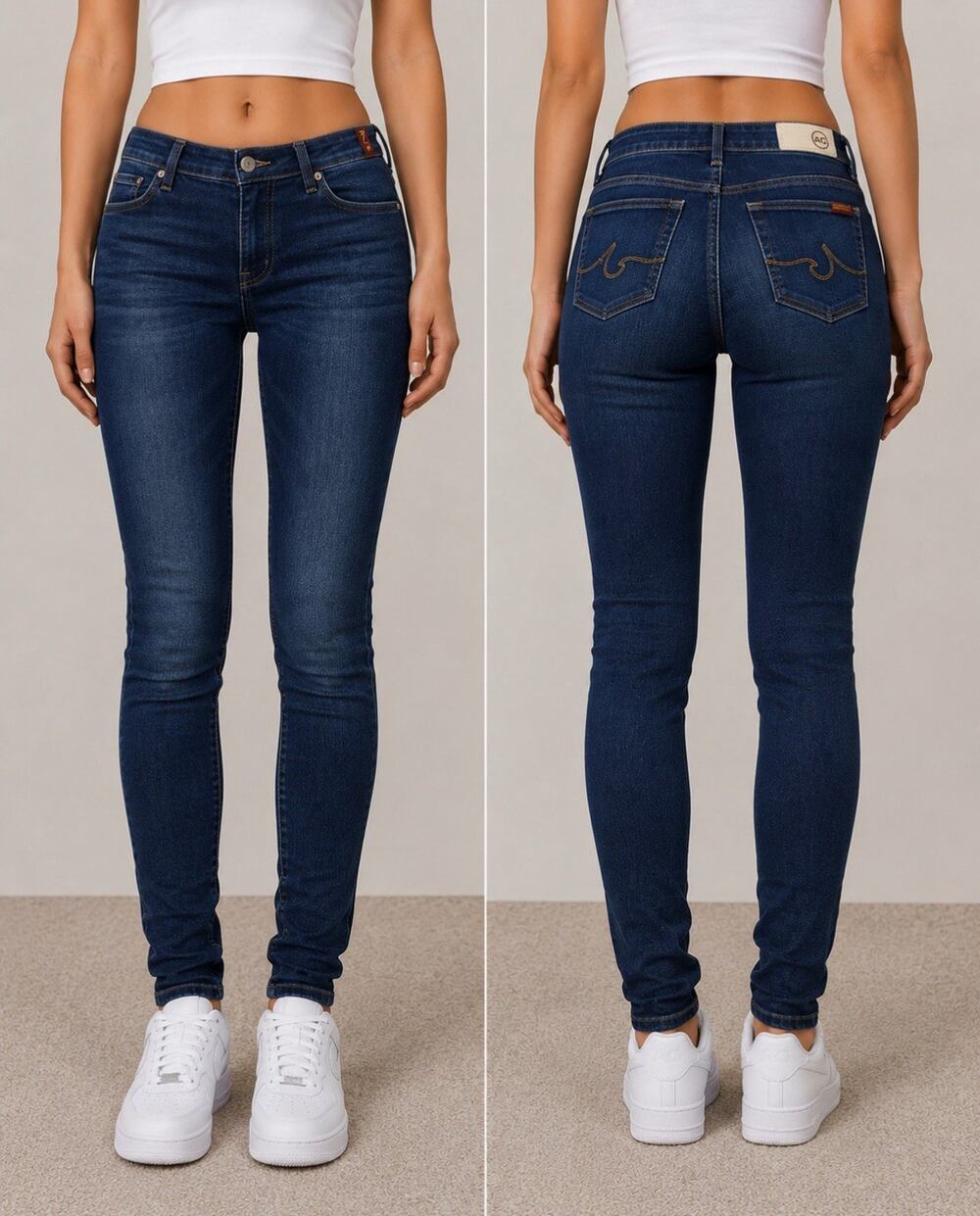 Y2K AG Adriano Goldschmied Women's Super Skinny Ankle Jeans Size 28 Dark Wash